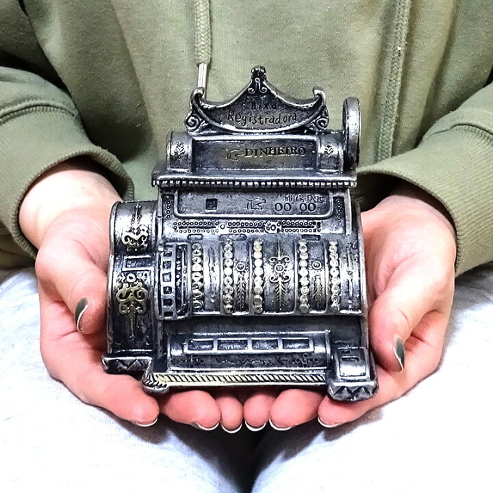 楽天市場 貯金箱 マネーバンク おしゃれ レジスター ヴィンテージ オブジェ コインバンク シルバー ビンテージ アンティーク おもちゃ レトロ 可愛い アメリカン 雑貨 置物 かわいい インテリア 店舗 Zippoタバコケース 喫煙具のハヤミ