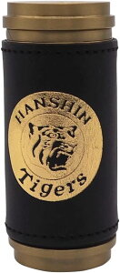 携帯灰皿 阪神タイガース 牛革 かっこいい レザー巻き アイコス 吸い殻入れ 灰皿 ギフト 小物入れ アッシュ・シリンダー 皮 ゴールド シルバー 屋外 メンズ おしゃれ プレゼント