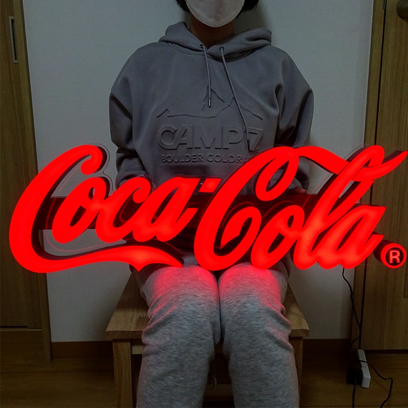 楽天市場】コカ・コーラ LEDライト ガレージ 看板 ネオン レタリング 