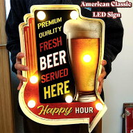 電飾看板 LED Sign ビール アメリカン クラシック FRESH BEER 壁掛け 照明 雑貨 おしゃれ アンティーク …