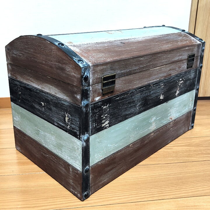 楽天市場】収納 大容量 リベルテ シークレット トランク 木製 宝箱 