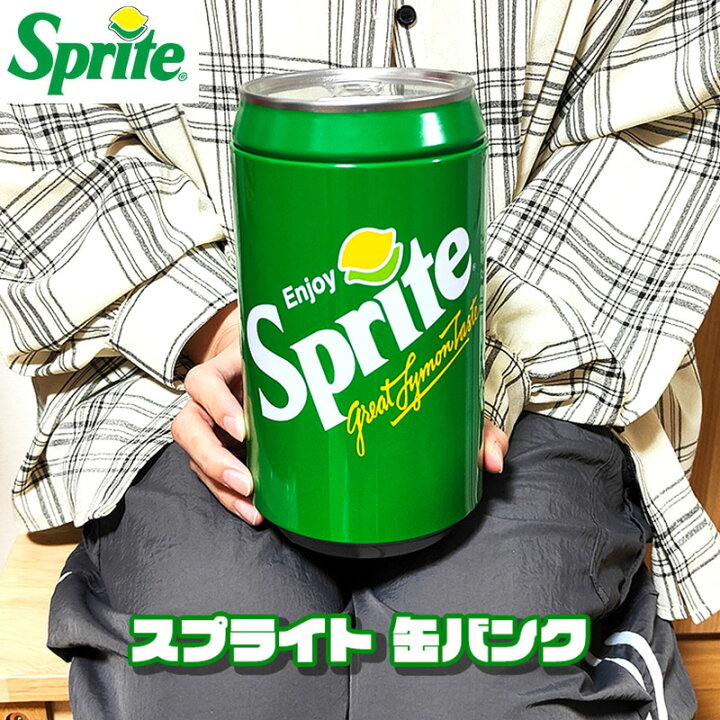 楽天市場】貯金箱 スプライト 缶バンク グリーン アメリカン 雑貨 