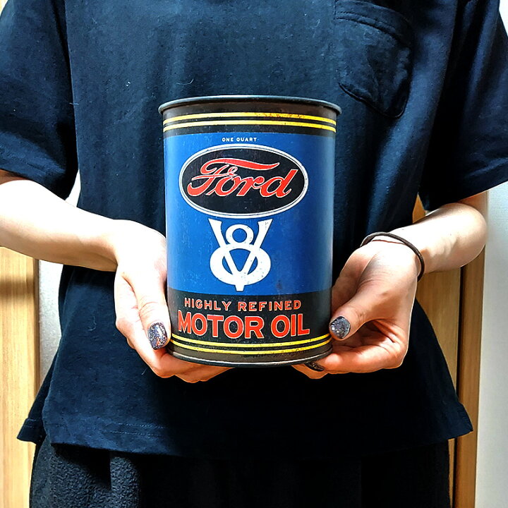 楽天市場】FORD オイル缶 スタンド 小物入れ メタル フォードモーター 