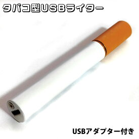 【62％OFF！スーパーSALE対象】USBライター タバコ型 充電式 面白ライター 珍しい オイル ガス 不要 自動消火 エコ ハイテク