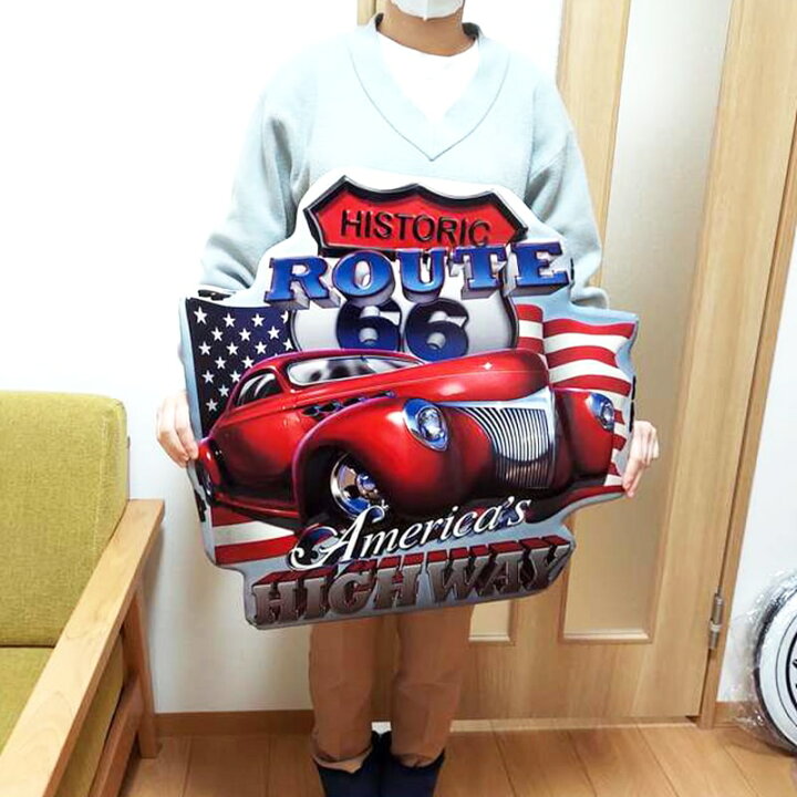 楽天市場 ブリキ看板 車 ビンテージ アンティーク 66 America S Highway ルート66 アメリカン 壁掛け プレート おしゃれ 壁飾り かっこいい 雑貨 大きい 可愛い インテリア サーファー カフェ 店舗 Zippoタバコケース 喫煙具のハヤミ
