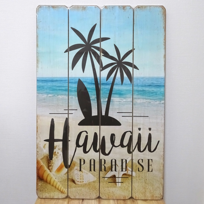 楽天市場】木製看板 おしゃれ ハワイ ヤシの木 Hawaii Paradise ウッド