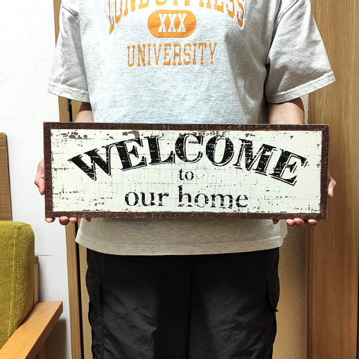 楽天市場】木製看板 アンティーク WELCOME アメリカン ウッドボード 