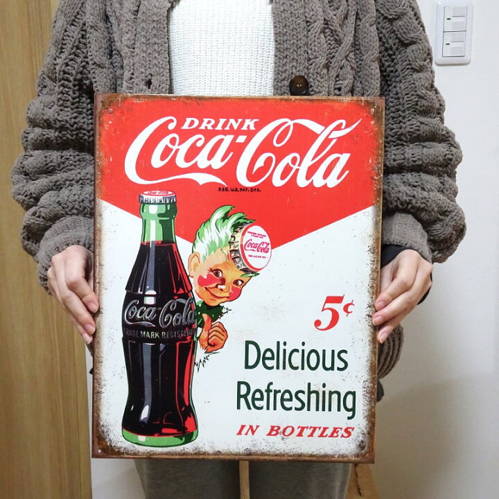 楽天市場】ブリキ看板 アンティーク コカコーラ COKE-SPRITE BOY 5 