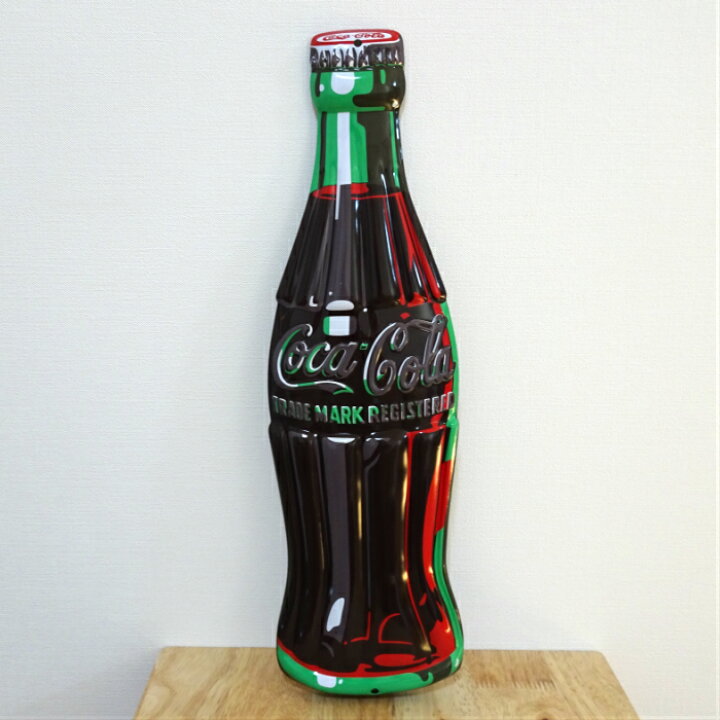 楽天市場】ブリキ看板 コカコーラ ボトル 瓶 アンティーク ガレージ 