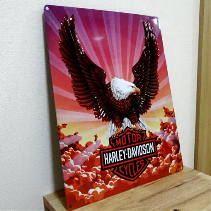 楽天市場 ブリキ看板 H D Eagle W Clouds ハーレーダビッドソン アンティーク ガレージ 鷲 壁飾り ロゴ 正規ライセンス品 アメリカン 雑貨 インテリア おしゃれ 可愛い サーファー カフェ 店舗 Zippoタバコケース 喫煙具のハヤミ
