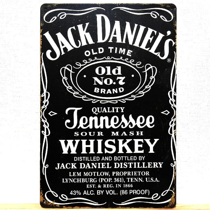 楽天市場】ブリキ看板 お洒落 Jack Daniel
