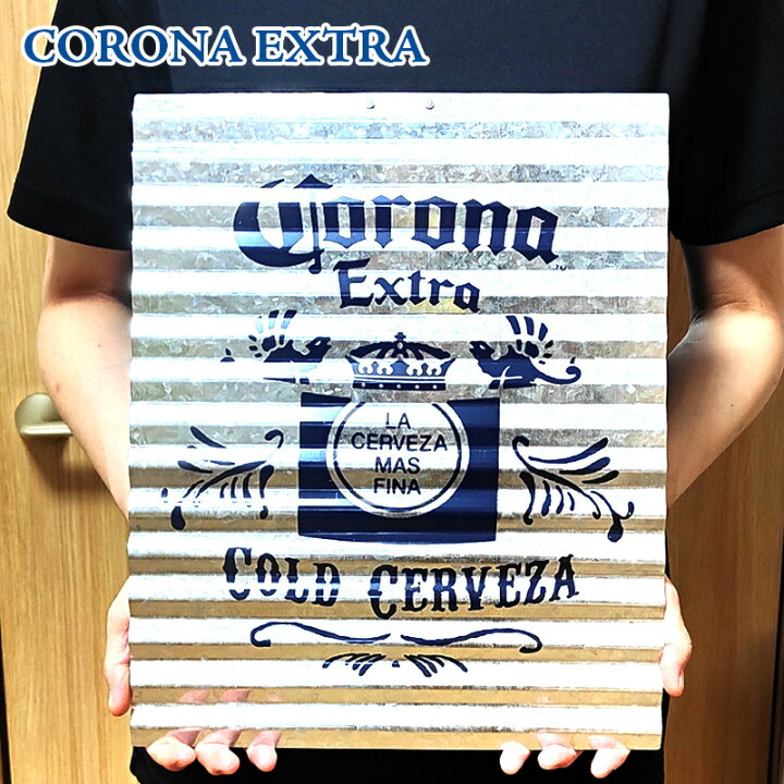楽天市場】ブリキ看板 コロナ CORONA EXTRA アンティーク ロゴ 