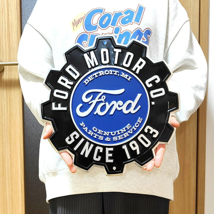 楽天市場】ブリキ看板 FORD MOTOR 車 エンボスメタルサイン フォード 