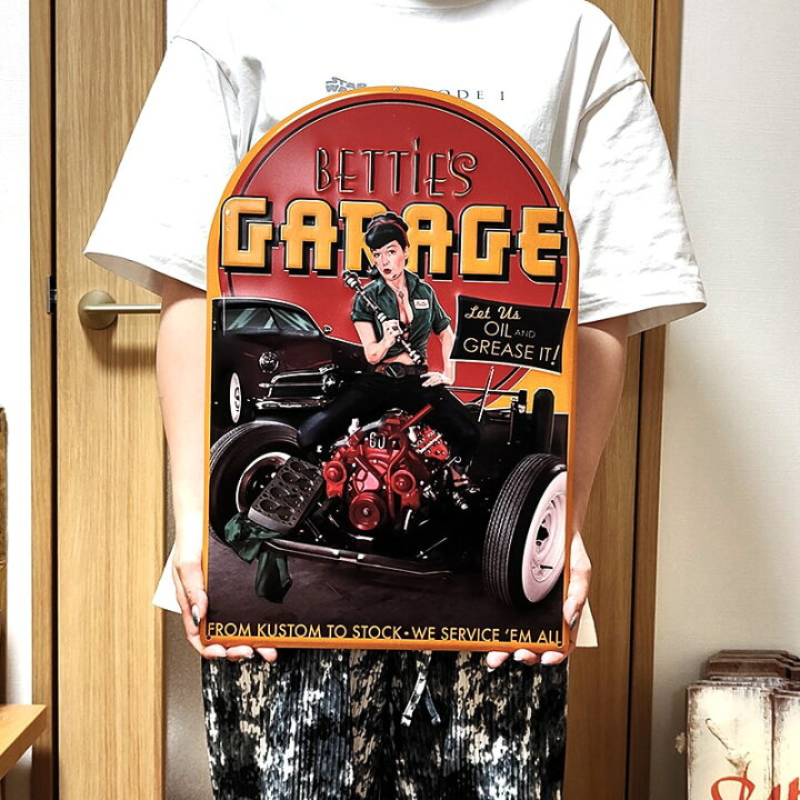 楽天市場】ブリキ看板 車 かっこいい BETTiES GARAGE 