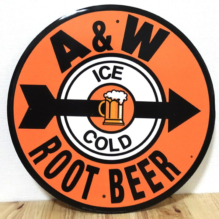 楽天市場】ブリキ看板 おしゃれ ルートビア A&W ROOT BEER プレート 