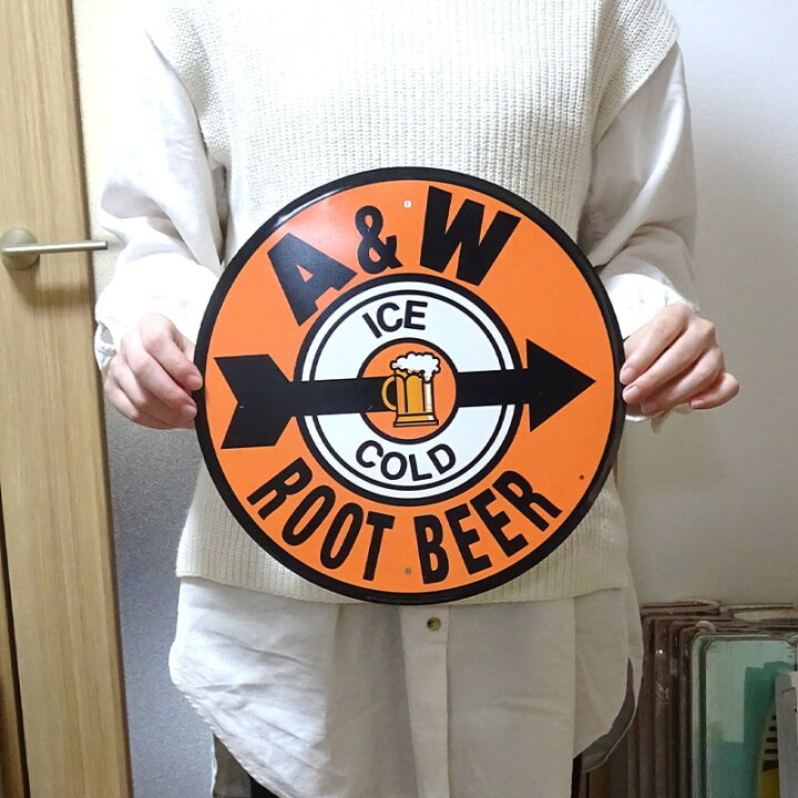 楽天市場】ブリキ看板 おしゃれ ルートビア A&W ROOT BEER プレート 