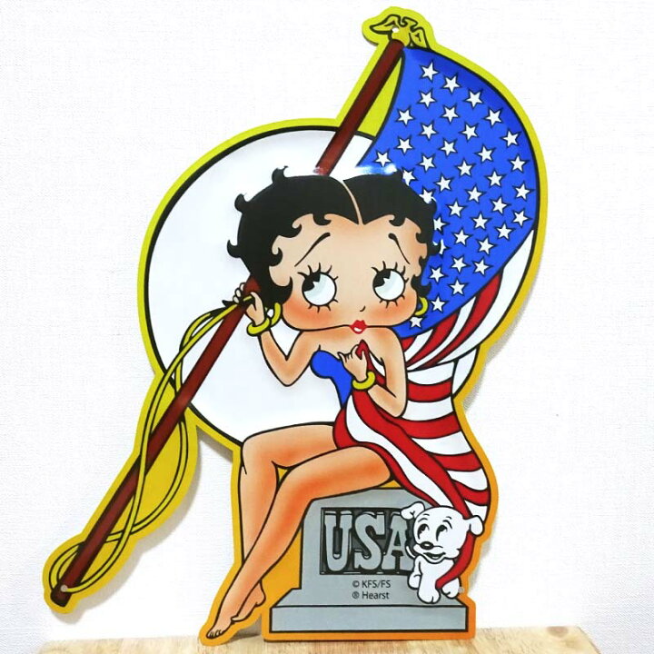 楽天市場】ブリキ看板 Betty AMERICA エンボスメタルサイン アメリカ 