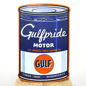 ブリキ看板 大型 可愛い US embossed SIGN BIG GULF OIL CAN エンボスメタルサイン ガルフ 正規ライセンス品 ガレージ プレート 壁飾り アメリカン ダイカット おしゃれ 雑貨 インテリア ディスプレイ かわいい サーファー カフェ 店舗