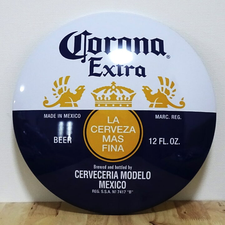 楽天市場】ブリキ看板 コロナ CORONA EXTRA ビール ドームメタルサイン 