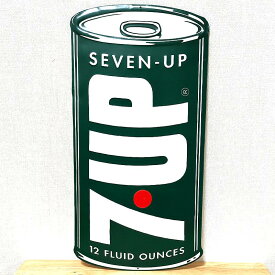 ブリキ看板 7UP アンティーク 懐かしい 缶 ガレージ グリーン かわいい 目立つ 緑 プレート 壁飾り アメリカン 雑貨 インテリア おしゃれ 可愛い サーファー カフェ 店舗