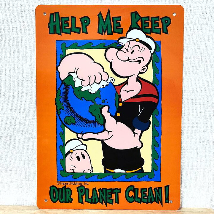 楽天市場】オープン 看板 プラサインボード ポパイ PLANET CLEAN 