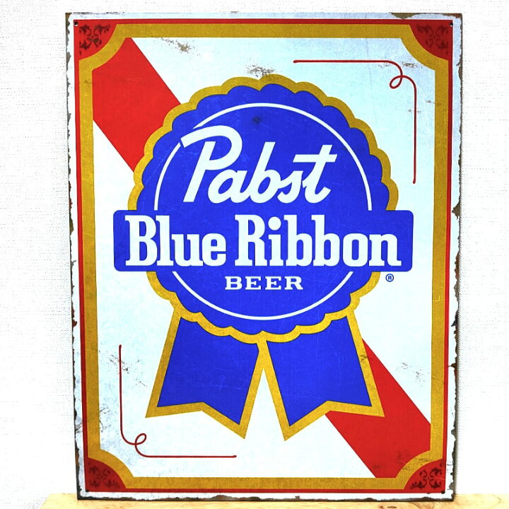 楽天市場】ブリキ看板 パブストブルーリボン メタルサイン Pabst Blue 