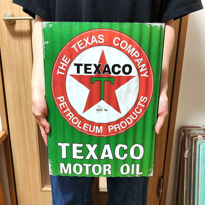 楽天市場】ブリキ看板 TEXACO ロゴ アンティーク メタルサイン 