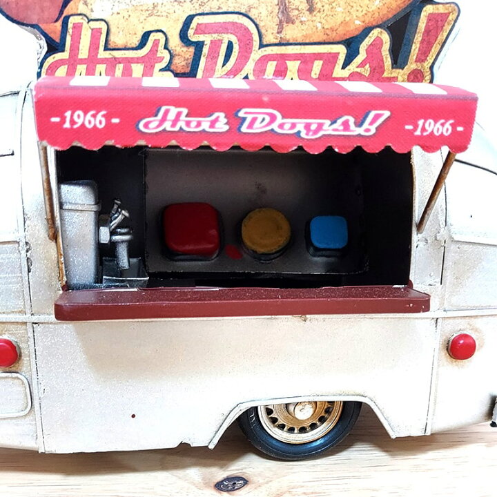 楽天市場】ビンテージカー ブリキ 置物ホットドッグ トレーラー 車 