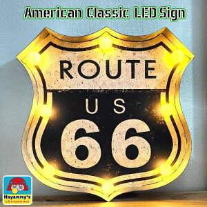 dŔ ROUTE66 AJ NVbN LED Sign K[W [g66 CeA AeB[N 킢 AJ G K[WObY  o[  X X JtF