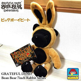 ぬいぐるみ くま うさぎ グレイトフルデッド デッドベア ビーンベア 7インチ ビッグボーイピート Bean Bear ラビットシリーズ キャラクター GRATEFUL DEAD ブラック アメリカン 雑貨 可愛い クマ インテリア 熊 ウサギ おしゃれ 人形 レディース プレゼント ギフト