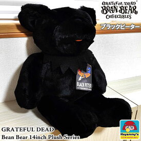 ぬいぐるみ くま ビーンベア ブラックピーター デッドベア 14インチ Plush シリーズ 熊 グレイトフルデッド 置物 クマ 可愛い アメリカン 雑貨 GRATEFUL DEAD キャラクター Bean Bear インテリア 黒 おしゃれ ディスプレイ ギフト プレゼント