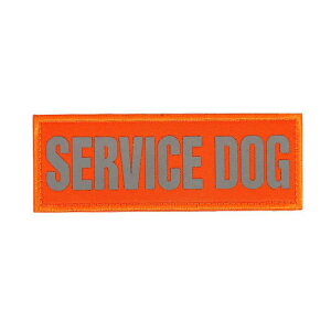 yKILONINER{Vbvz LiCi[ pb` by ~^[ ybg  L  킢 tNeBu nC rWreBReflective High Visibility SERVICE DOG Patch / Orange