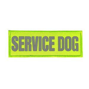 yKILONINER{Vbvz LiCi[ pb` by ~^[ ybg  L  킢 tNeBu nC rWreBReflective High Visibility SERVICE DOG Patch / Green
