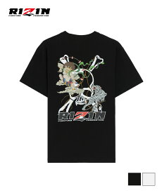 【RIZIN 公式グッズ】RIZIN×Roen コラボ 雷神 狼煙 ロゴ Tシャツ 半袖 メンズ レディース おしゃれ RIZIN ライジン ロエン 格闘技 M L XL