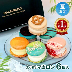 【夏限定】6個セット マカロン トゥンカロン 太っちょマカロン プレゼント マカプレッソ MACAPRESSO お菓子 スイーツ 内祝い 洋菓子 誕生日 卒業式 歳暮 お中元