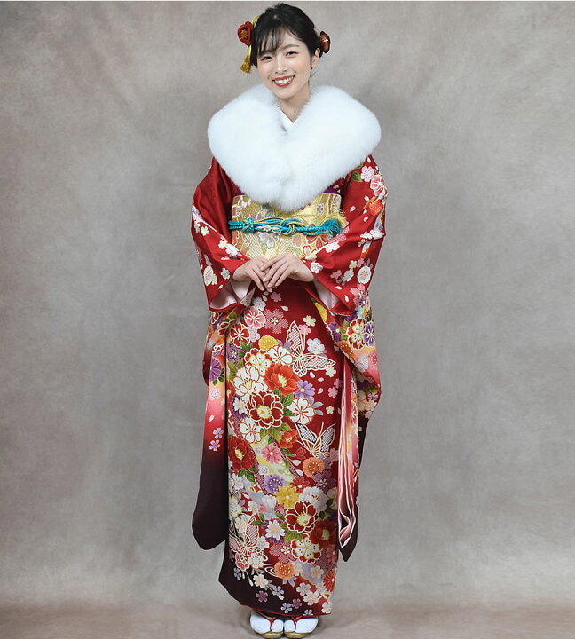 楽天市場】日本製 成人式 ショール フォックス 着物 和装 振袖 SAGA  