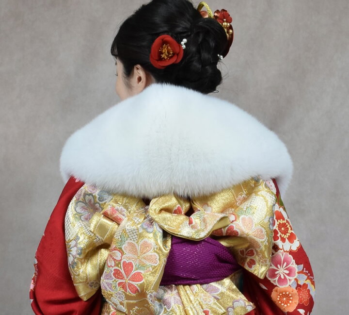 楽天市場】日本製 成人式 ショール フォックス 着物 和装 振袖 SAGA  