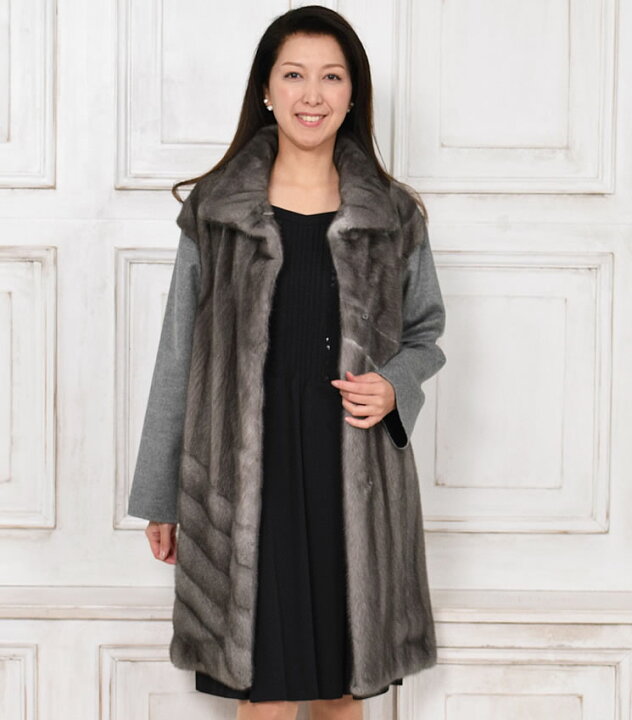 楽天市場】【50％OFFクーポン】SAGA ミンク カシミヤ コート 毛皮 