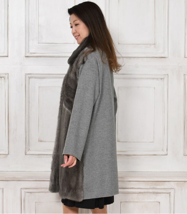 楽天市場】【10%OFFクーポン】SAGA ミンク カシミヤ コート 毛皮 