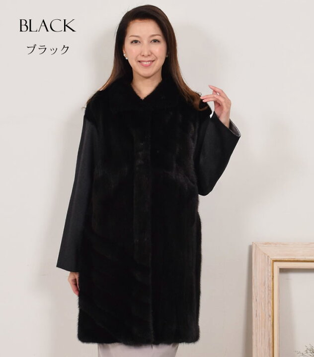 楽天市場】【10%OFFクーポン】SAGA ミンク カシミヤ コート 毛皮 