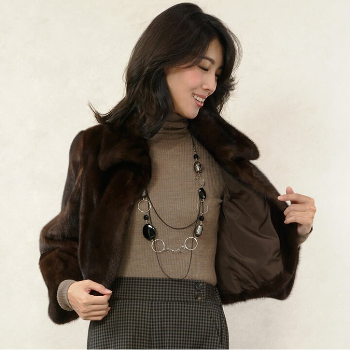 楽天市場】SAGA ダーク ミンク ファー ジャケット毛皮 ファー 女性用 
