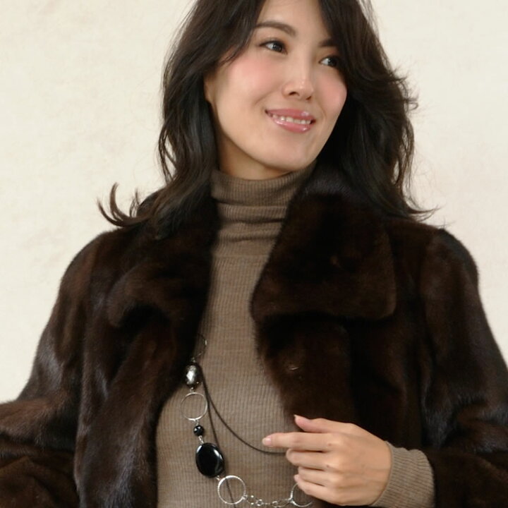 楽天市場】【50％OFFクーポン】SAGA ダーク ミンク ファー ジャケット 