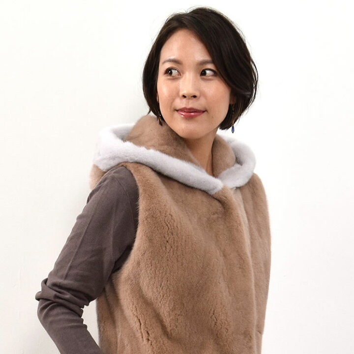 楽天市場】【10%OFFクーポン】SAGA ミンク ファー ロング丈 ベスト 