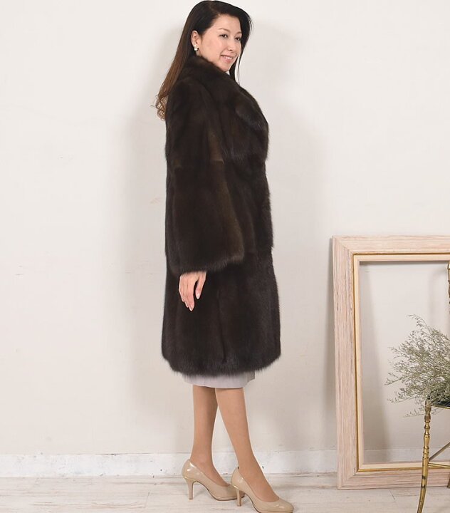 楽天市場】[SOBOL]ロシアン セーブル ファーム ロング コート毛皮 