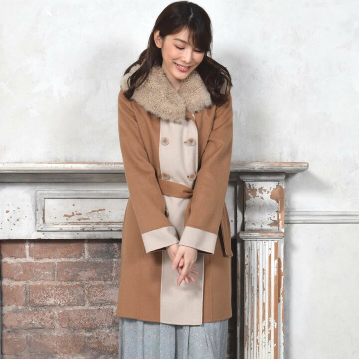 楽天市場】【55％OFFクーポン】ウール ＆ カシミヤ コート カシミヤ 