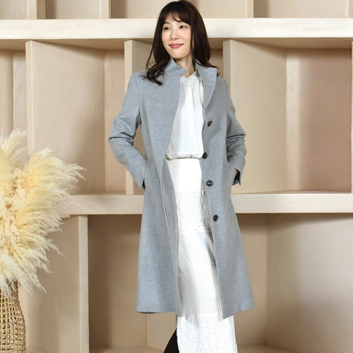 楽天市場】【25％OFFクーポン】スタンドカラー カシミヤ & ウール  