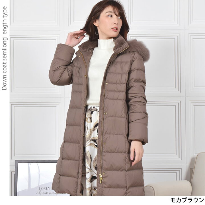 楽天市場】ダウンコート レディース セミロング メルファージュ ダウン 
