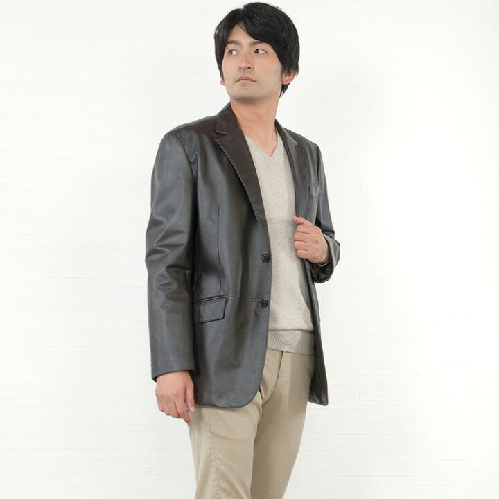 楽天市場】【10%OFFクーポン】ラム メンズ ジャケット テーラード 二つ 