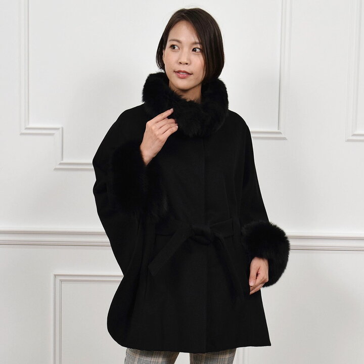 楽天市場】ケープ コート[Merfirge]カシミヤ & ウール SAGA フォックス  