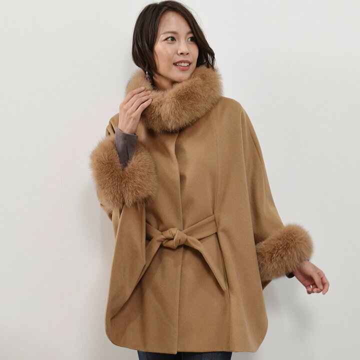 楽天市場】ケープ コート[Merfirge]カシミヤ & ウール SAGA フォックス  